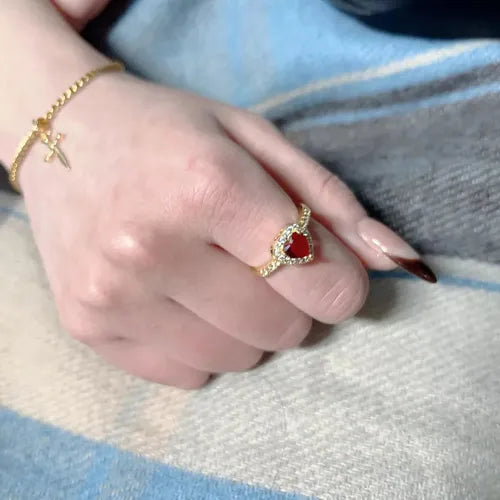 🔥Pulsera + Anillo Espada Corazon+ CAJAREG💝